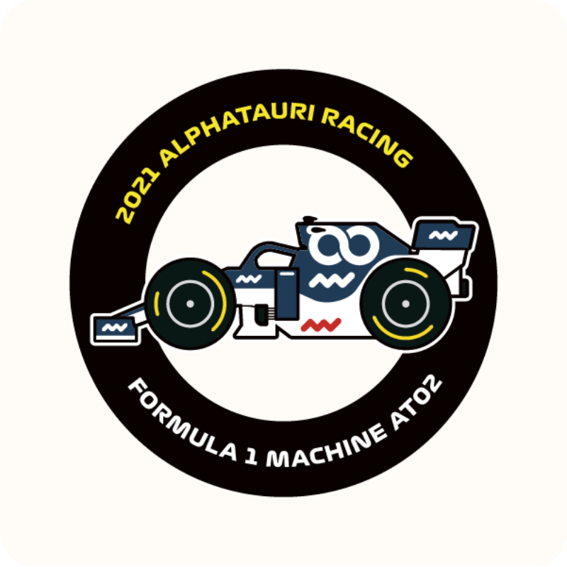RacingDNA 2021 에프원 알파타우리 머신 SD 그래픽 레이싱 라운드 반팔 오버핏 티셔츠